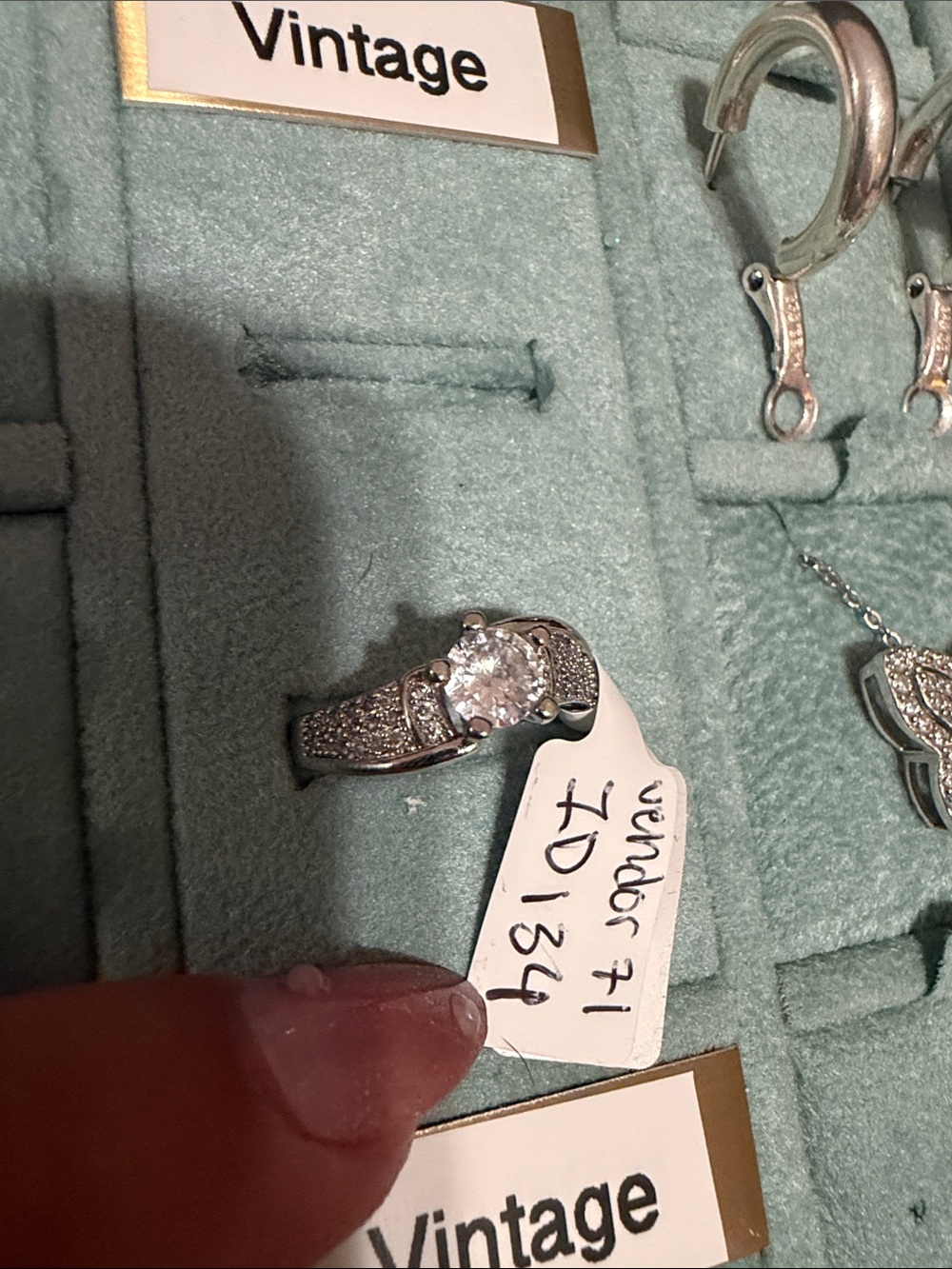 Sterling silver cz engagement ring size 8